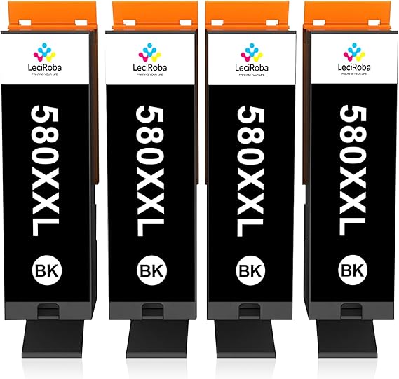 LeciRoba Cartuchos 580XXL 581 XXL para Canon PGI-580 CLI-581 - Multipack Compatible con TR7500 TR8500 TS6100 TS6200 TS6300 TS700 TS8200 TS8350