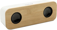 Metronic Mooov 477351 - Altavoz Bluetooth Madera de bambú portátil, Sonido Potente, inalámbrico sin Cable, Sonido estéreo 10W