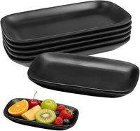 Juego De 6 Rectangulares Platos De Postre De 15,5 X 9 X 2 Cm
