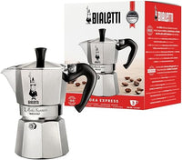 Bialetti - Moka Express: Icónica Cafetera Italiana para Espresso, Auténtico Café Italiano, Cafetera Moka 3 Tazas (130 Ml), Aluminio, Plata