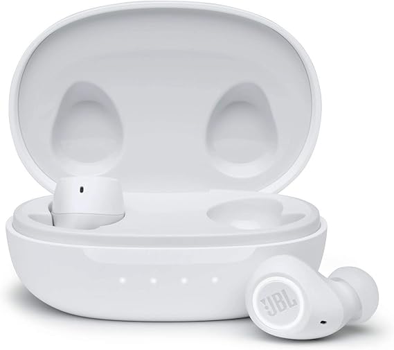 JBL FREE II Auriculares intraaurales inalámbricos con hasta 24 horas de reproducción y manos libres, color blanco