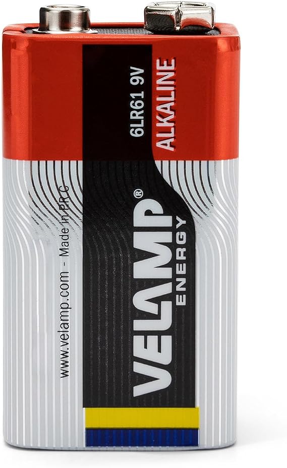 Velamp 6LR61/1BP Batterie 6LR61 Transistor 9V BL, rot