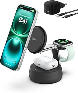 Belkin UltraCharge Pro Cargador Inalámbrico Magnético Qi2.2 25W - Carbón