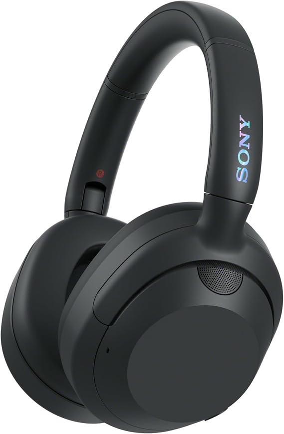 Sony ULT Wear Auriculares inalámbricos con Cancelación de ruido, ULT Power Sound, Ultimate Deep Bass, Mismo procesador Que los WH-1000XM5, Llamadas nítidas, 30 Horas de batería, iOS y Android, Negro