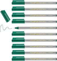 edding 88 - Fineliner - grün - 10 Stifte - Rundspitze 0,6 mm - dünner Faserschreiber für feines und präzises Schreiben, Unterstreichen, Zeichnen - für Büro, Schule und Zuhause