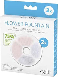 Filtro Triple Acción para Fuentes Flor para Gatos Catit (Menos Plástico), 2 uds