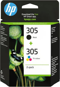 HP 305 6ZD17AE Pack de 2 Cartuchos de Tinta Negra y Tricolor Originales