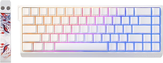 YUNZII x MADLIONS MAD68 HE 60% Teclado Gaming Magnético Cable 8KHz (Blanco)