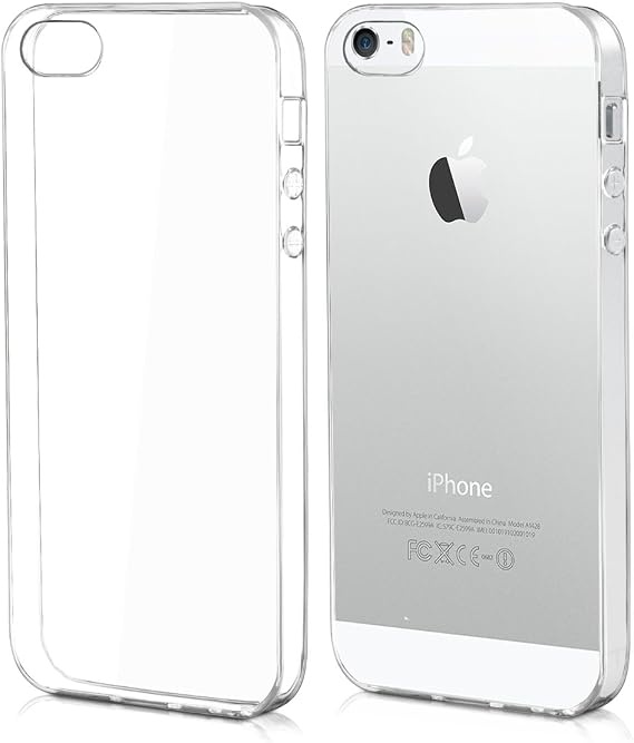 kwmobile Carcasa Compatible con Apple iPhone SE (1.Gen 2016) / iPhone 5 / iPhone 5S - Funda de Silicona para móvil - Cover Trasero en Transparente
