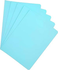 Raylu Paper - Lot de 25 Sous Chemises Cartonnées pour Documents, avec Fentes pour Ajouter des Attaches, Sous Dossiers en Papier Cartonné Épais de 200 g, Couleurs Vives (Bleu, Folio)