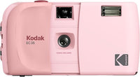 KODAK EC35 - Cámara de película de 35 mm, Reutilizable, sin Enfoque, Flash Integrado, Cubierta Deslizante, Apta para Principiantes (película y batería AA no Incluidas) (Individual, Rosa Rubor)