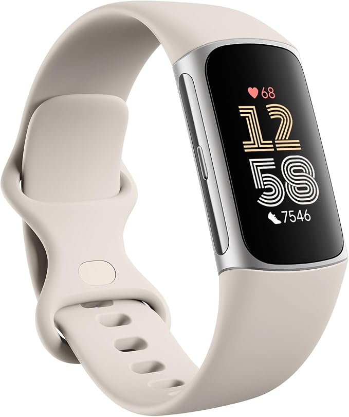 Fitbit Charge 6 Aktivitätstracker enthält eine 3 monatige Google Health Premium Mitgliedschaft, 7 Tage Akkulaufzeit, Google Wallet und Maps