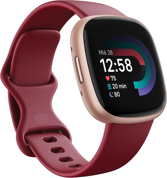Google Fitbit Versa 4 Smartwatch Fitness tracker enthält eine 3 monatige Google Health Premium Mitgliedschaft, 6 Tage Akkulaufzeit, 40+ Trainingsmodi – Fitnessuhr kompatibel mit Android / iOS
