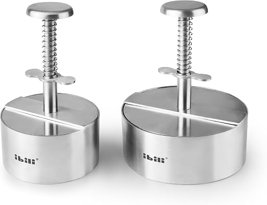 IBILI - Molde para Hamburguesa I-CHEF, 11 cms de diametro, Acero Inoxidable