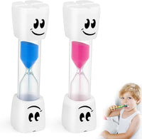 2Piezas Azul + Rosa 2 Minutos Reloj de Arena para Cepillarse los Dientes
