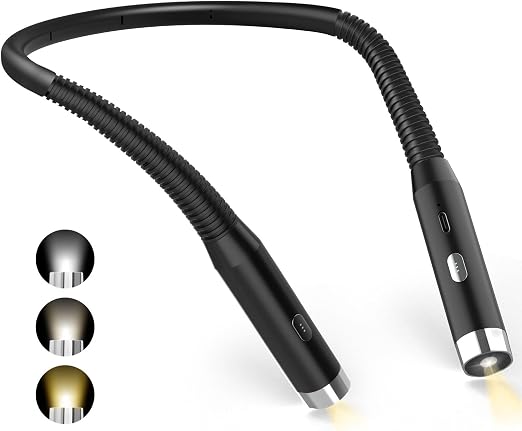 Diboniur Luz de Lectura Cuello, USB Luz Recargable LED