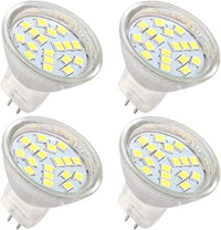 HRYSPN MR11 gu4 led 12v Blanca fría 6000K, reemplazo halógeno 35W, adecuado para el hogar, el paisaje, incrustado, iluminación de riel (4 unidades)