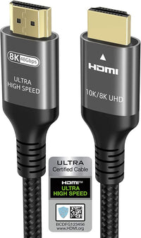 Ubluker 10K 8K Cable HDMI 2.1 48Gbps 1.5M, Certificado Ultra Alta Velocidad