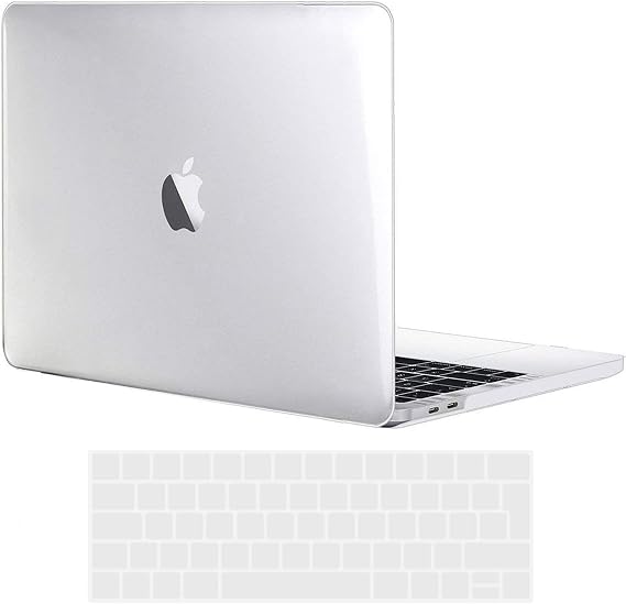 TECOOL Funda para MacBook Pro 15 Pulgadas 2019 2018 2017 2016 (A1990 A1707) con Touch Bar, Carcasa de Plástico Ultrafina y Cubierta del Teclado UE, Transparente Cristal