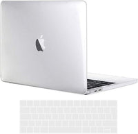 TECOOL Funda para MacBook Pro 15 Pulgadas 2019 2018 2017 2016 (A1990 A1707) con Touch Bar, Carcasa de Plástico Ultrafina y Cubierta del Teclado UE, Transparente Cristal