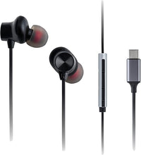 Panasonic RP-TCM225DEK Auriculares USB-C, Auriculares Internos, con Cable y Micrófono Integrado y Control Remoto, Graves Potentes, Ajuste Personalizable, Cable de 1,2 m, Negro