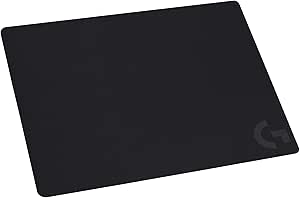 Logitech G G240 Cloth Gaming Mouse Pad, optimizada para sensores de juego, fricción superficial moderada, alfombrilla de ratón antideslizante, accesorios de juego para Mac y PC, 340 x 280 x 1 mm-Negro