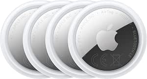 Apple AirTag Paquete de 4 (2.ª generación): Permite localizar Llaves, Carteras y más; función de localización con Sonido; hasta 1,5 Veces más Alcance en Búsqueda de Precisión