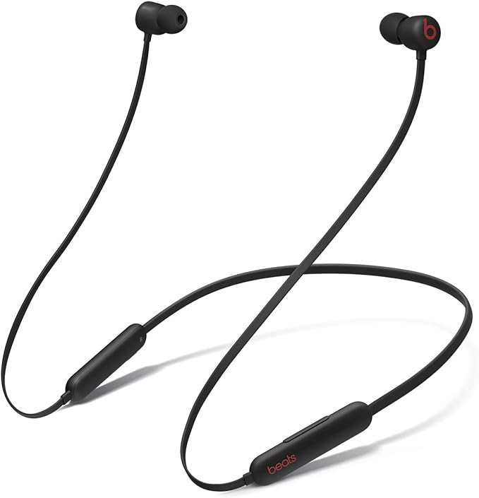 Beats Auriculares inalámbricos Flex – Chip Apple W1, Auriculares magnéticos, Bluetooth de Clase 1, 12 Horas de Sonido ininterrumpido - Negro