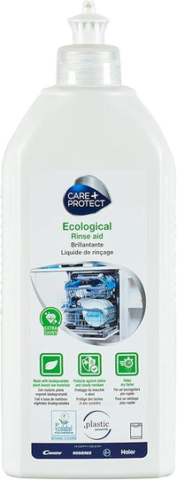 CARE + PROTECT Abrillantador Ecológico para Lavavajillas, Hipoalergénico, sin Colorantes ni Fosfatos, 500 ml