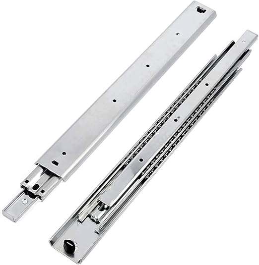 GTV - Ensemble de Glissières pour Tiroirs, Extraction Totale 53.9x400 mm, Acier Galvanisé 2 mm, Glissiere pour Tiroir Télescopique, Rail Tiroir Coulissant, Supportant jusqu'à 100 kg - 2 Pièces