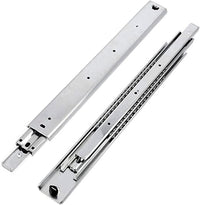 GTV - Ensemble de Glissières pour Tiroirs, Extraction Totale 53.9x400 mm, Acier Galvanisé 2 mm, Glissiere pour Tiroir Télescopique, Rail Tiroir Coulissant, Supportant jusqu'à 100 kg - 2 Pièces