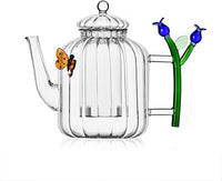 Ichendorf Milano, tetera óptica Botanica de 70 cl, vidrio borosilicato