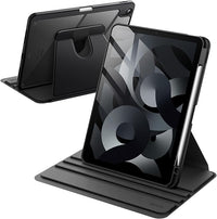 JETech Funda Giratoria para iPad Air 11 Pulgadas M3/M2 (2025/2024), iPad Air 5/4 (2022/2020 Modelo) con Soporte para Pencil, Carcasa Soporte Rotación de 360 Grados Protectora (Negro)