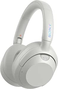 Sony ULT Wear Auriculares inalámbricos con Cancelación de ruido, ULT Power Sound, Ultimate Deep Bass, Mismo procesador Que los WH-1000XM5, Llamadas nítidas, 30 Horas de batería, iOS y Android, Blanco
