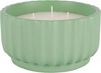 Cosy & Trendy Candela profumata 3 stoppini, Verde, 25 H, cemento