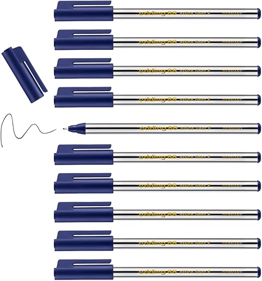 edding 88 - Fineliner - blau - 10 Stifte - Rundspitze 0,6 mm - dünner Faserschreiber für feines und präzises Schreiben, Unterstreichen, Zeichnen - für Büro, Schule und Zuhause