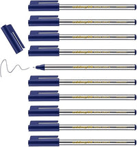 edding 88 - Fineliner - blau - 10 Stifte - Rundspitze 0,6 mm - dünner Faserschreiber für feines und präzises Schreiben, Unterstreichen, Zeichnen - für Büro, Schule und Zuhause