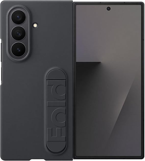 Samsung Funda de Silicona EF-MF966 para Galaxy Z Fold7, Incluye Soporte para los Dedos, Silicona, antigolpes, Fina y Antideslizante, Color Negro