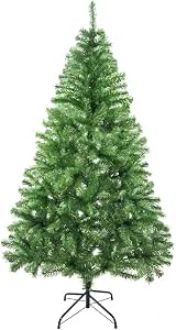 SOLAGUA Árbol de Navidad Artificial C/Efecto Brillo, Arboles con Hojas de Espumillón 120cm a 210cm de Primera Calidad, Súper Natural con el Soporte Metálico.(Verde Brillo, 180cm 477Tips)
