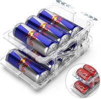 Anhow Organizador de Latas, Organizador Latas Nevera Ajustable, Rodante Cerveza Dispensador, Distribuidor de Latas para Cerveza Soda de 250 ml/330 ml/1 L
