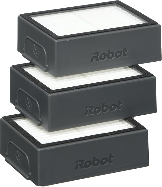 iRobot - Piezas auténticas - Filtros de alta eficiencia (3x) para Roomba - Compatible con Roomba Series e/i - Negro