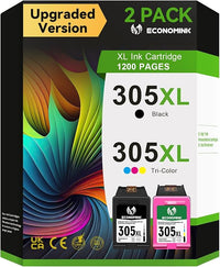 Cartuchos de Tinta 305XL Negro y Color Compatible con HP DeskJet 2700e 2720e 2820e, Envy 6000 6020e, DeskJet Plus 4100 – Alta Capacidad, Reemplazo HP 305 XL (Pack de 2)