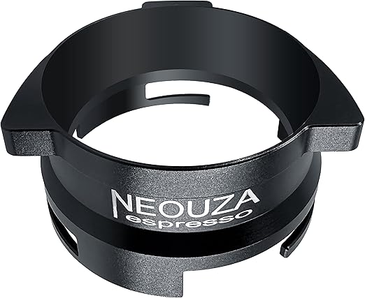 NEOUZA 54mm Anillo Embudo Dosificador de Café Aluminio Negro Compatible para Sage Breville 870/875/878/880 Barista Espresso Machine Portafilter Mano Libre Inteligente