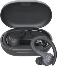 JLab Go Air Sport+ - Auriculares Bluetooth Deportivos, Auriculares Inalambricos Deportivos - 35+ Horas Autonomia, Auricular Deportivo IP55 Resistente al Sudor, Audifonos Inalambricos, Grafito