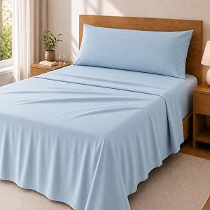 Degrees Home Premium – Juego de Sábanas 90x190 cm 3 Piezas: Sábana Bajera Ajustable, Encimera y Funda de Almohada 90X45 – Microfibra Cepillada, Suave, Oeko-Tex Certificado