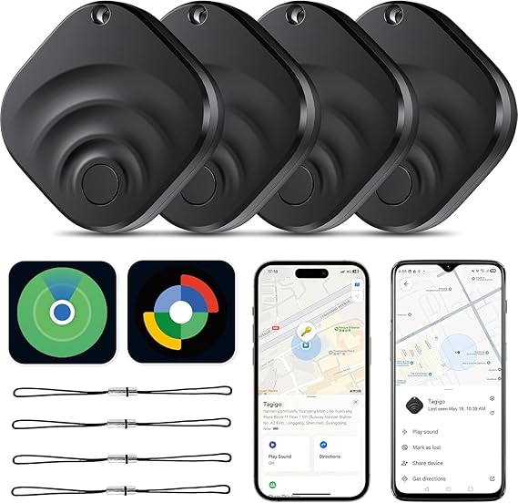 Localizadores Bluetooth compatibles con Apple Buscar (pack de 4)