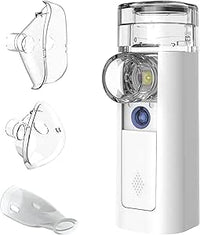 mini Air 360+ Distribuido por OMRON | Nebulizador mesh portátil silenciosa para adultos y niños | Para aliviar la tos y el resfriado | 2 mascarillas y boquilla incluidas, recargable mediante micro-USB