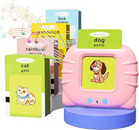 Juguetes Niña Tarjetas Flash Parlantes Regalo Niñas 1 2 3 4 5 Años, Juego Educativo Audibles para Niños 1-6 Años Regalos Niñas, 112 Hojas 224 Español Inglesas Palabras Montessori Juguete