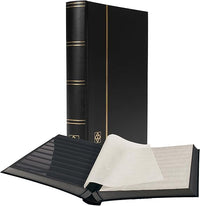 Leuchtturm 321487 Álbum para coleccionismo de Sellos - Stock-Book Basic - 64 páginas DIN A4 Negro - sin Forro, Negro