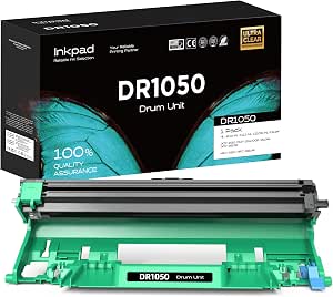 iNKPAD DR-1050 Tambor Compatible para Brother DR1050 Tambor TN-1050 Toner para HL-1210W DCP-1610W HL-1212W DCP-1612W HL-1110 DCP-1510 HL-1112 DCP-1512 MFC-1910W MFC-1810(1 Tambor)